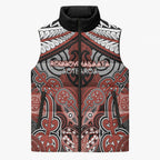 Aotearoa Iwi Rongowhakaata Personalised Sleeveless Puffer Jacket Maori Kowhaiwhai Pattern