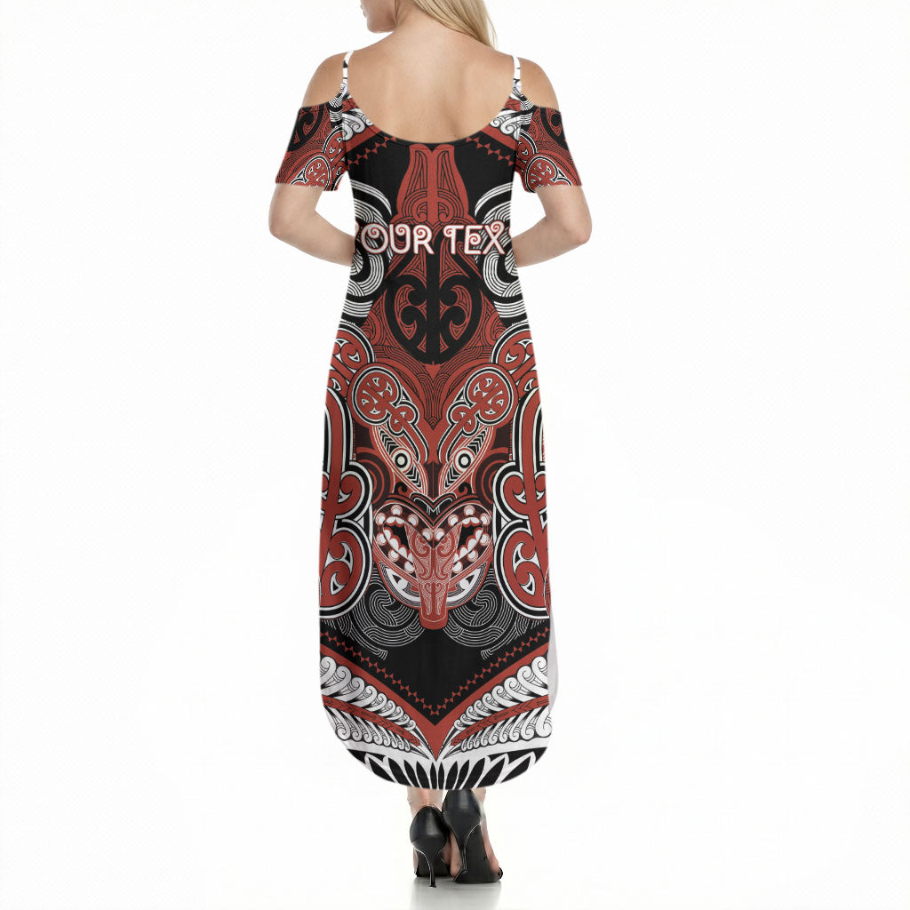 Aotearoa Iwi Rongowhakaata Personalised Summer Maxi Dress Maori Kowhaiwhai Pattern