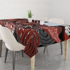 Aotearoa Iwi Rongowhakaata Tablecloth Maori Kowhaiwhai Pattern