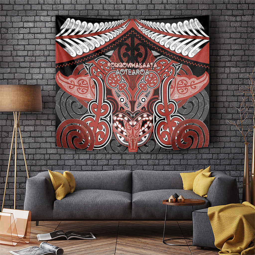 Aotearoa Iwi Rongowhakaata Tapestry Maori Kowhaiwhai Pattern