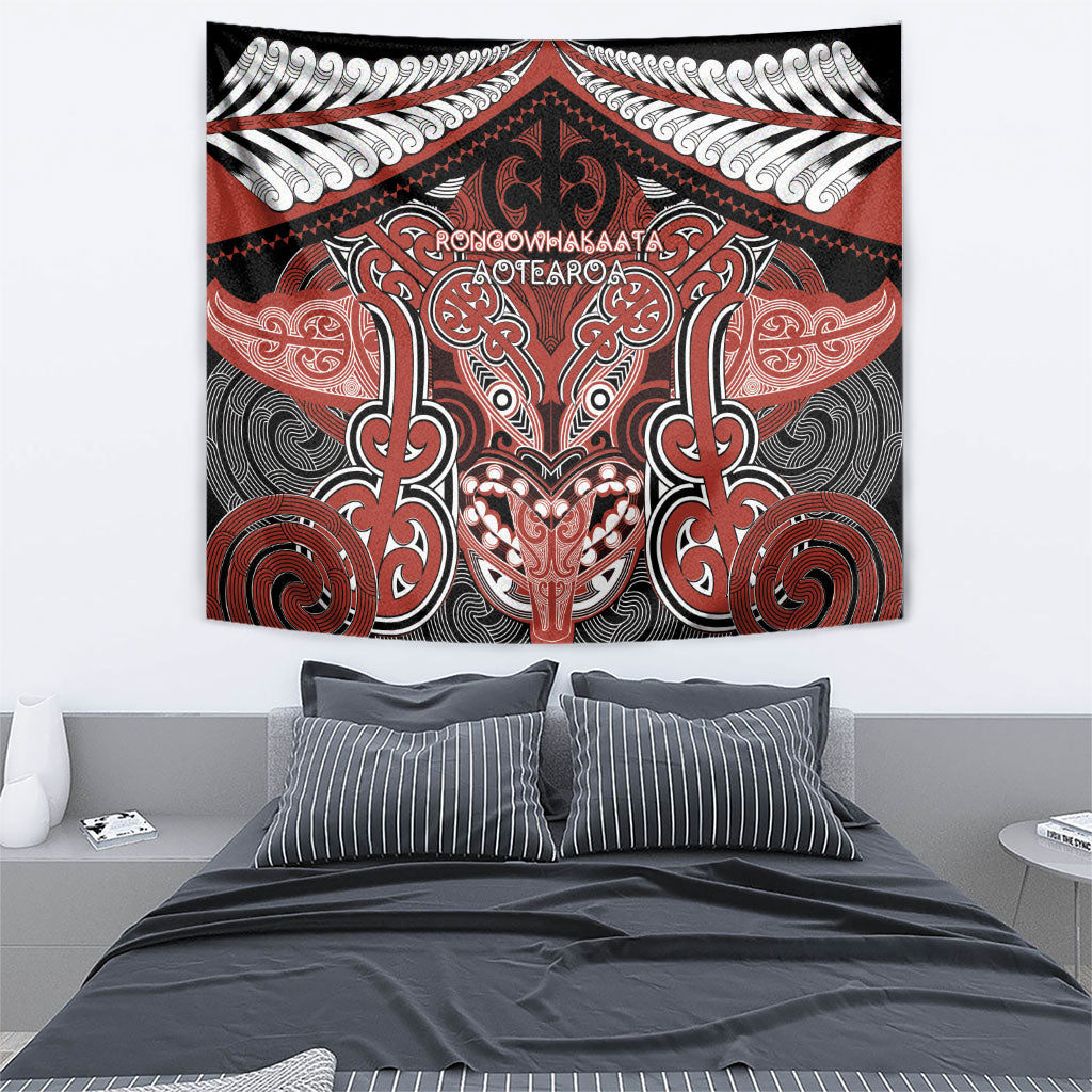 Aotearoa Iwi Rongowhakaata Tapestry Maori Kowhaiwhai Pattern