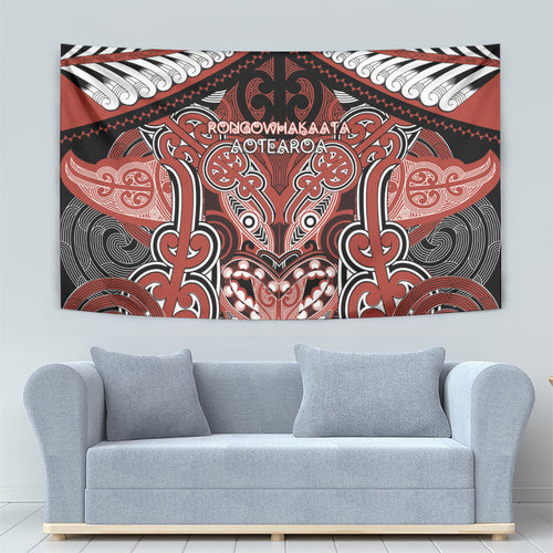 Aotearoa Iwi Rongowhakaata Tapestry Maori Kowhaiwhai Pattern