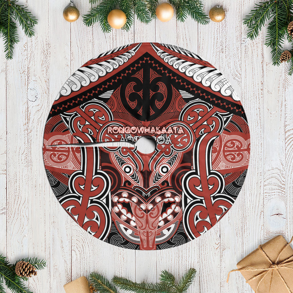 Aotearoa Iwi Rongowhakaata Tree Skirt Maori Kowhaiwhai Pattern