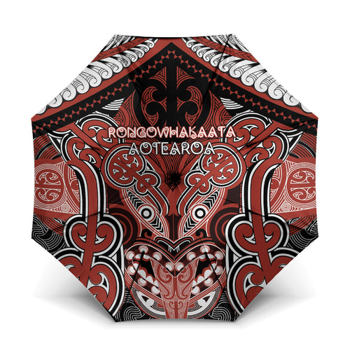 Aotearoa Iwi Rongowhakaata Umbrella Maori Kowhaiwhai Pattern