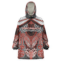 Aotearoa Iwi Rongowhakaata Personalised Wearable Blanket Hoodie Maori Kowhaiwhai Pattern