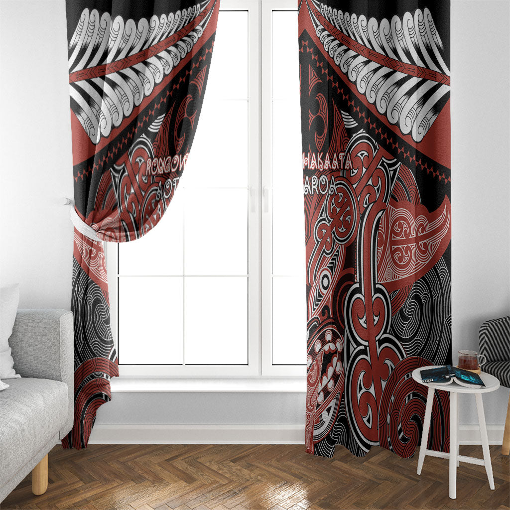 Aotearoa Iwi Rongowhakaata Window Curtain Maori Kowhaiwhai Pattern