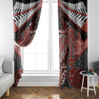 Aotearoa Iwi Rongowhakaata Window Curtain Maori Kowhaiwhai Pattern