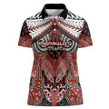 Aotearoa Iwi Rongowhakaata Personalised Women Polo Shirt Maori Kowhaiwhai Pattern