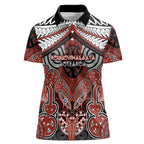 Aotearoa Iwi Rongowhakaata Personalised Women Polo Shirt Maori Kowhaiwhai Pattern