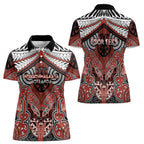 Aotearoa Iwi Rongowhakaata Personalised Women Polo Shirt Maori Kowhaiwhai Pattern