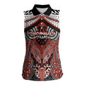 Aotearoa Iwi Rongowhakaata Personalised Women Sleeveless Polo Shirt Maori Kowhaiwhai Pattern