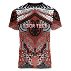 Aotearoa Iwi Rongowhakaata Personalised Women V-Neck T-Shirt Maori Kowhaiwhai Pattern