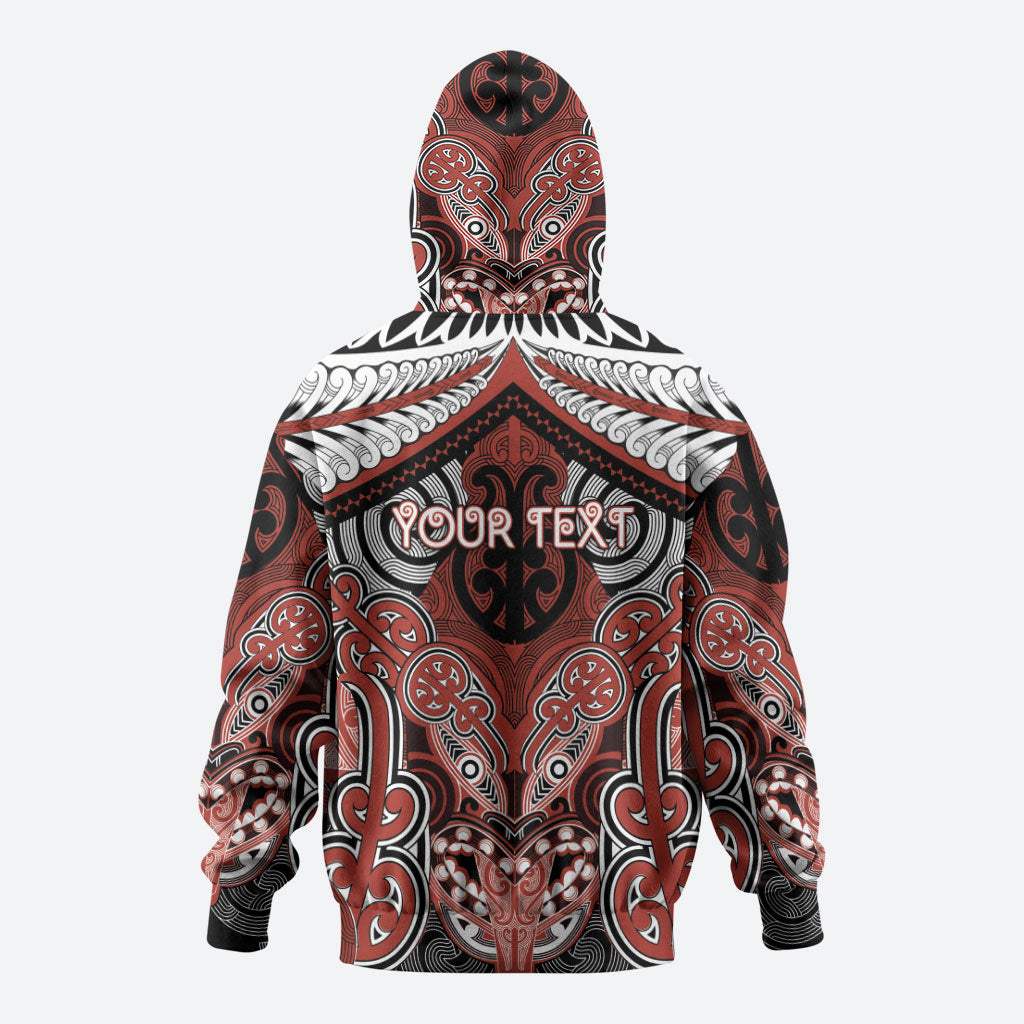 Aotearoa Iwi Rongowhakaata Personalised Zip Hoodie Maori Kowhaiwhai Pattern