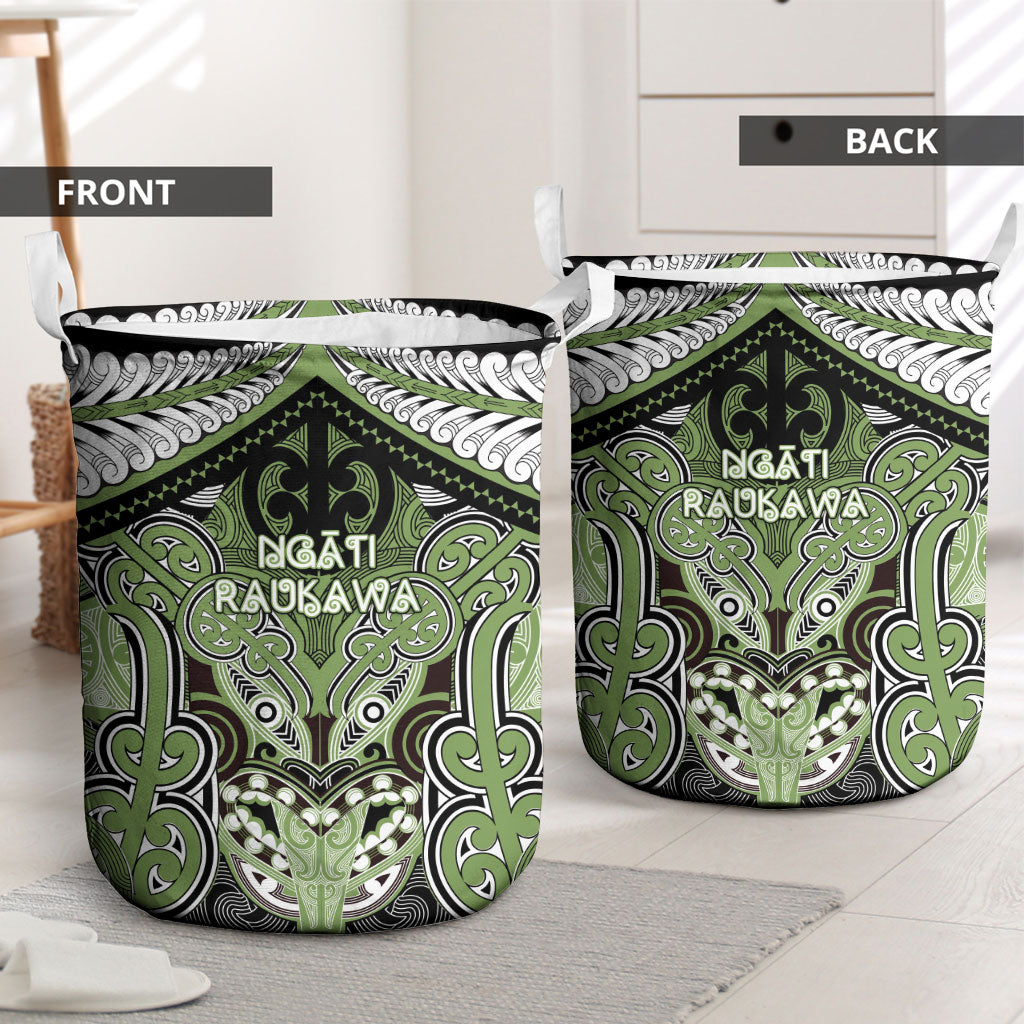 Aotearoa Iwi Ngati Raukawa Laundry Basket Maori Kowhaiwhai Pattern