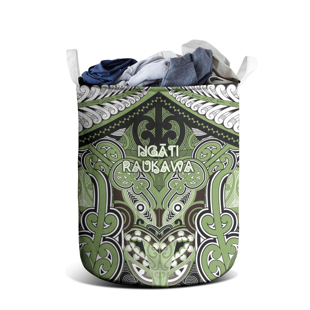 Aotearoa Iwi Ngati Raukawa Laundry Basket Maori Kowhaiwhai Pattern