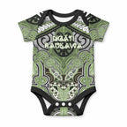 Aotearoa Iwi Ngati Raukawa Personalised Baby Onesie Maori Kowhaiwhai Pattern