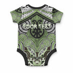Aotearoa Iwi Ngati Raukawa Personalised Baby Onesie Maori Kowhaiwhai Pattern