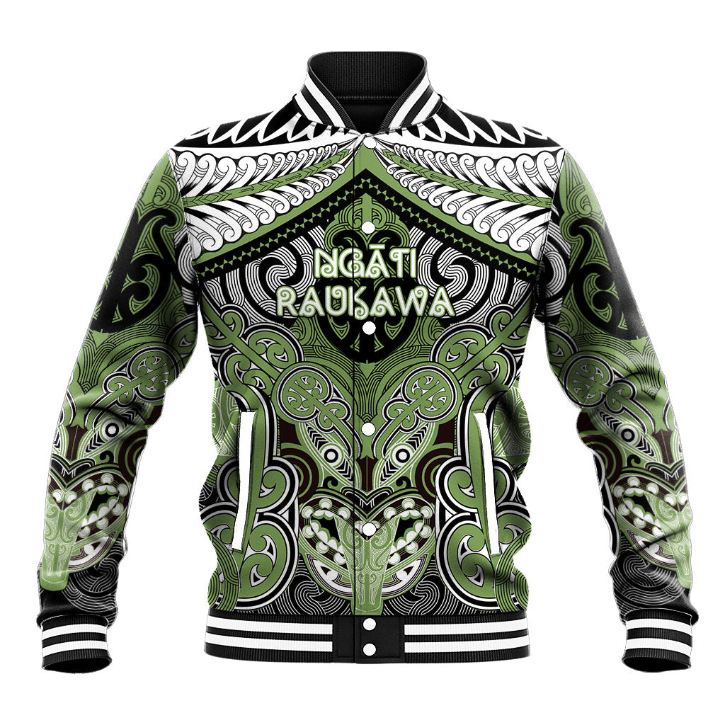 Aotearoa Iwi Ngati Raukawa Personalised Baseball Jacket Maori Kowhaiwhai Pattern