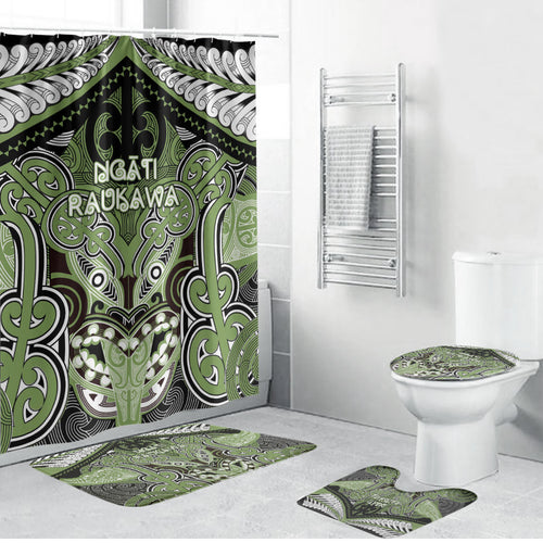 Aotearoa Iwi Ngati Raukawa Bathroom Set Maori Kowhaiwhai Pattern