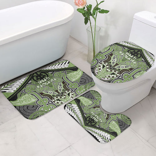 Aotearoa Iwi Ngati Raukawa Bathroom Set Maori Kowhaiwhai Pattern