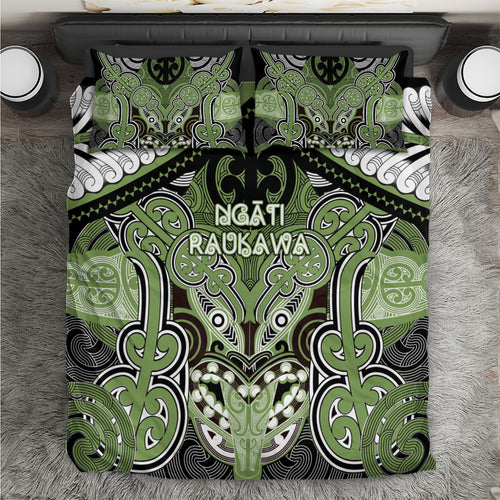 Aotearoa Iwi Ngati Raukawa Bedding Set Maori Kowhaiwhai Pattern