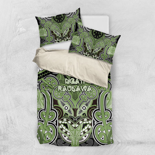 Aotearoa Iwi Ngati Raukawa Bedding Set Maori Kowhaiwhai Pattern