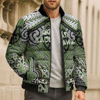 Aotearoa Iwi Ngati Raukawa Personalised Bomber Puffer Jacket Maori Kowhaiwhai Pattern