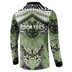 Aotearoa Iwi Ngati Raukawa Personalised Button Sweatshirt Maori Kowhaiwhai Pattern