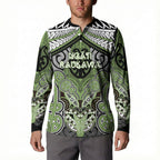 Aotearoa Iwi Ngati Raukawa Personalised Button Sweatshirt Maori Kowhaiwhai Pattern
