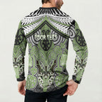 Aotearoa Iwi Ngati Raukawa Personalised Button Sweatshirt Maori Kowhaiwhai Pattern