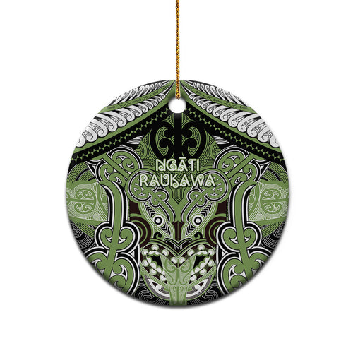 Aotearoa Iwi Ngati Raukawa Personalised Ceramic Ornament Maori Kowhaiwhai Pattern
