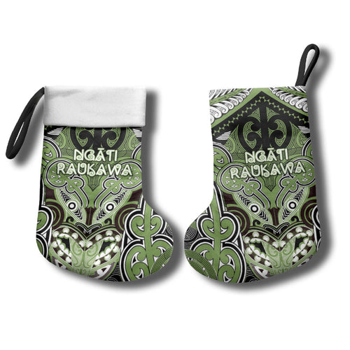Aotearoa Iwi Ngati Raukawa Personalised Christmas Stocking Maori Kowhaiwhai Pattern