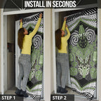 Aotearoa Iwi Ngati Raukawa Personalised Door Cover Maori Kowhaiwhai Pattern
