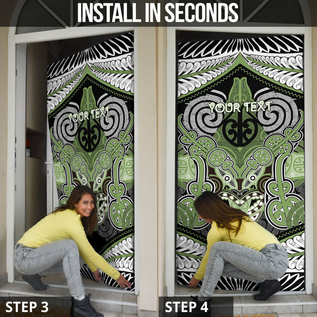 Aotearoa Iwi Ngati Raukawa Personalised Door Cover Maori Kowhaiwhai Pattern