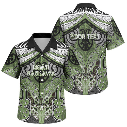 Aotearoa Iwi Ngati Raukawa Personalised Family Matching Off Shoulder Maxi Dress and Hawaiian Shirt Maori Kowhaiwhai Pattern
