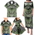 Aotearoa Iwi Ngati Raukawa Personalised Family Matching Puletasi and Hawaiian Shirt Maori Kowhaiwhai Pattern