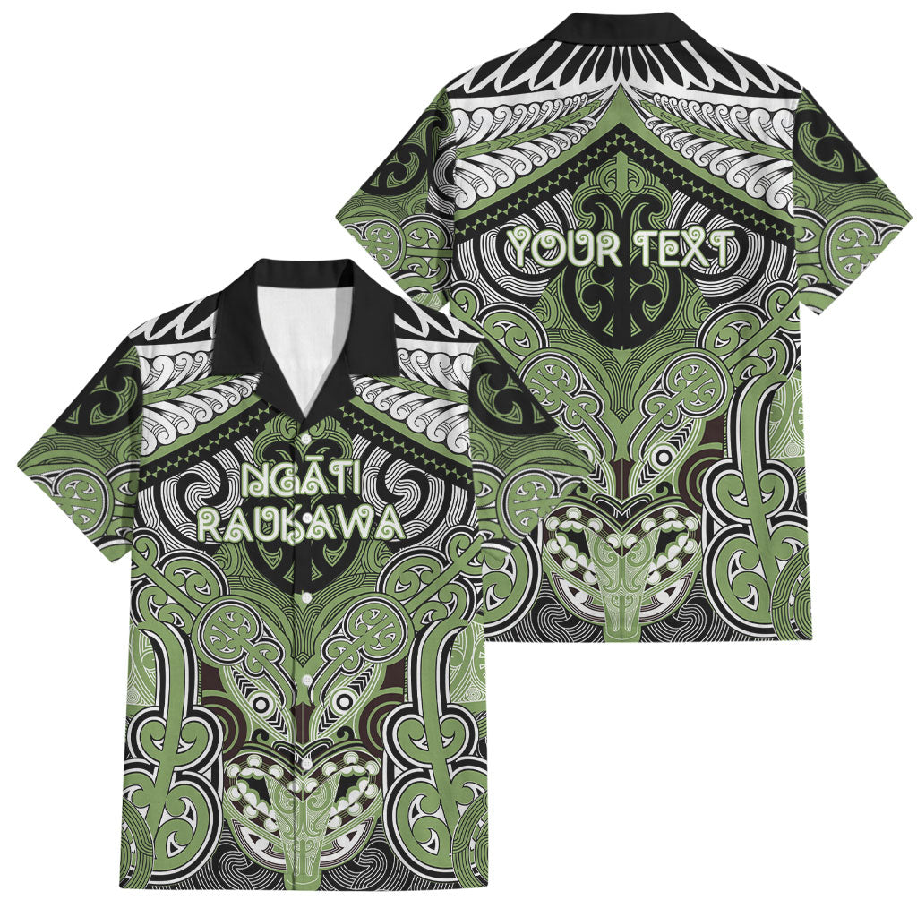 Aotearoa Iwi Ngati Raukawa Personalised Family Matching Short Sleeve Bodycon Dress and Hawaiian Shirt Maori Kowhaiwhai Pattern