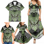 Aotearoa Iwi Ngati Raukawa Personalised Family Matching Summer Maxi Dress and Hawaiian Shirt Maori Kowhaiwhai Pattern