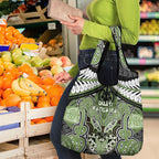Aotearoa Iwi Ngati Raukawa Grocery Bag Maori Kowhaiwhai Pattern