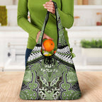 Aotearoa Iwi Ngati Raukawa Grocery Bag Maori Kowhaiwhai Pattern