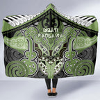 Aotearoa Iwi Ngati Raukawa Hooded Blanket Maori Kowhaiwhai Pattern