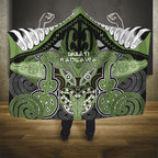 Aotearoa Iwi Ngati Raukawa Hooded Blanket Maori Kowhaiwhai Pattern