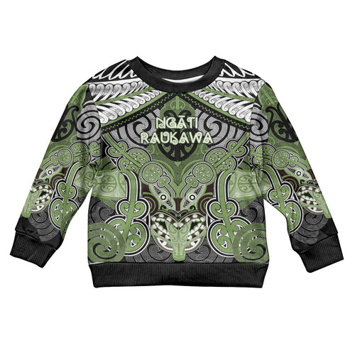 Aotearoa Iwi Ngati Raukawa Personalised Kid Ugly Christmas Sweater Maori Kowhaiwhai Pattern