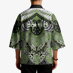 Aotearoa Iwi Ngati Raukawa Personalised Kimono Maori Kowhaiwhai Pattern