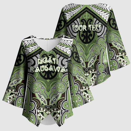 Aotearoa Iwi Ngati Raukawa Personalised Kimono Sleeve Blouse Maori Kowhaiwhai Pattern