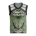 Aotearoa Iwi Ngati Raukawa Personalised Christmas Knitted V-Neck Vest Maori Kowhaiwhai Pattern