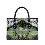 Aotearoa Iwi Ngati Raukawa Leather Bag Maori Kowhaiwhai Pattern