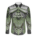 Aotearoa Iwi Ngati Raukawa Personalised Long Sleeve Button Shirt Maori Kowhaiwhai Pattern