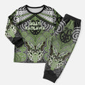 Aotearoa Iwi Ngati Raukawa Personalised Christmas Pajama Set Maori Kowhaiwhai Pattern