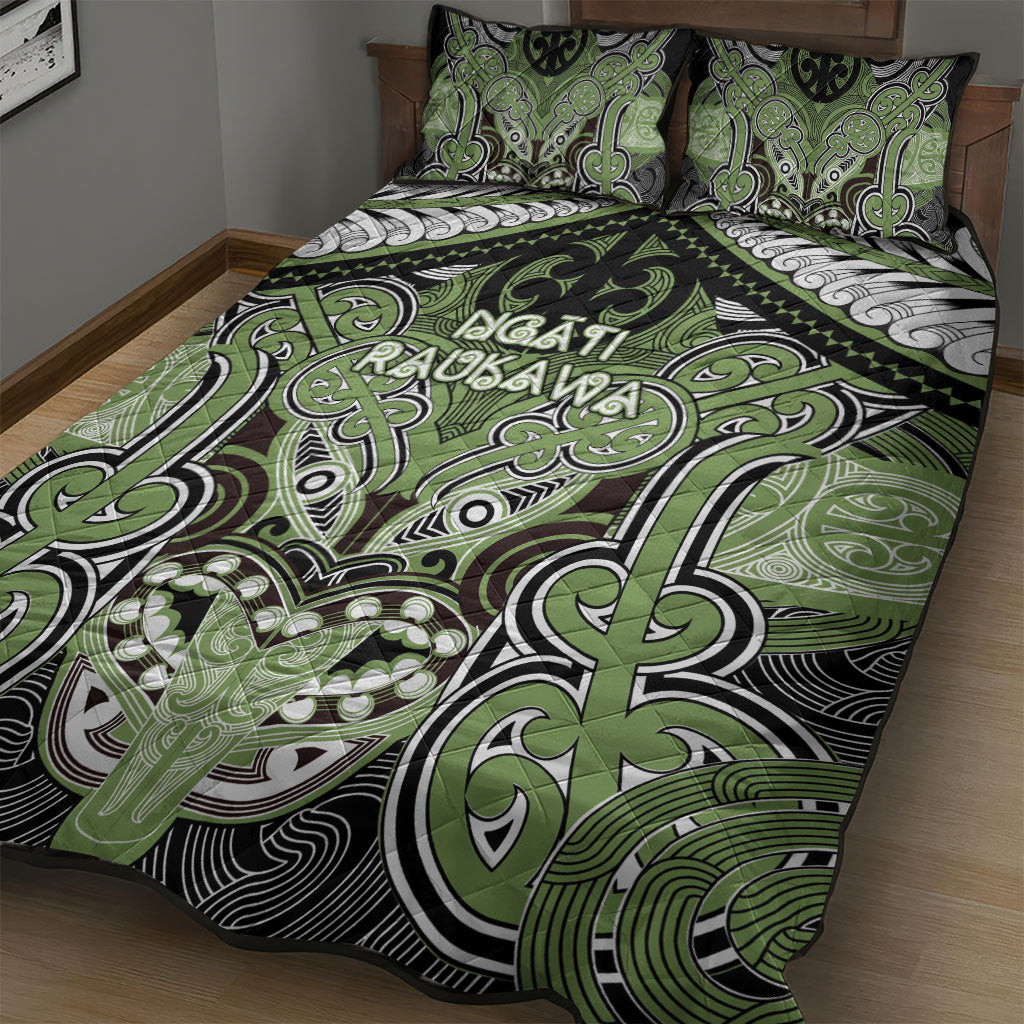 Aotearoa Iwi Ngati Raukawa Quilt Bed Set Maori Kowhaiwhai Pattern